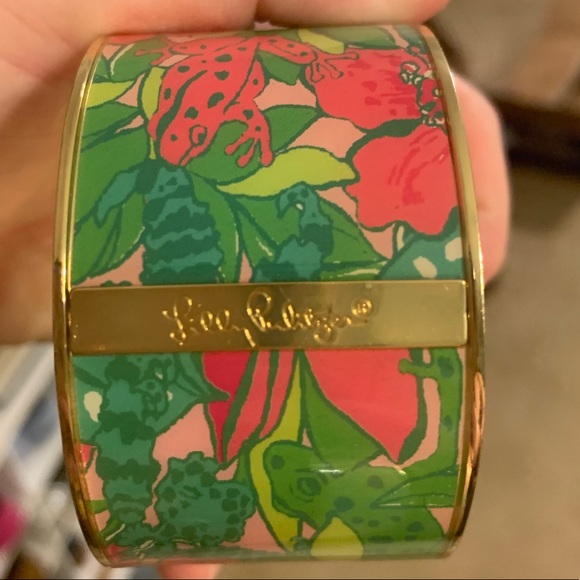 Lily Pulitzer Lillys Pink Skip On It Bangle - Picture 7 of 7